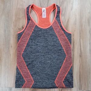 🔺️New Mix Gray Seamless Athletic Racerback Tanktop One Size